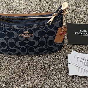 Coach Denim Mini Teri With Cherry Charm
